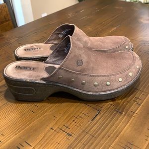 BORN STUDDED SUEDE MULES